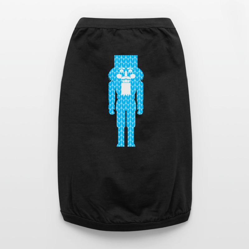 Nutcracker Knitting Pattern Pattern Blue Christmas Premium Organic Dog T-Shirt
