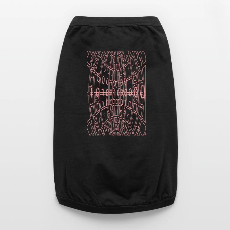 Binary Code Abstract (pink) Premium Organic Dog T-Shirt