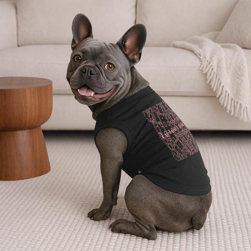Binary Code Abstract (pink) Premium Organic Dog T-Shirt