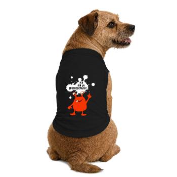 Monster Ungeheuer Zombie Comic cool lustige Quotes - Premium Organic Hunde-T-Shirt - Schwarz - Hinten