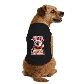 Watschel Watschel Weihnachten Pinguin - Premium Organic Hunde-T-Shirt - Schwarz - Hinten