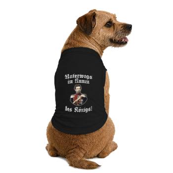 Unterwegs im Namen des Königs! - Premium Organic Hunde-T-Shirt - Schwarz - Hinten