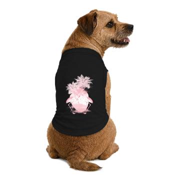 Palm Flamingos Summer Pink - Premium Organic Dog T-Shirt - black - Back