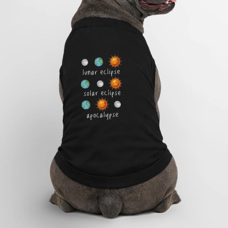 Lunar Eclipse Solar Eclipse Apocalypse Humor Premium Organic Dog T-Shirt