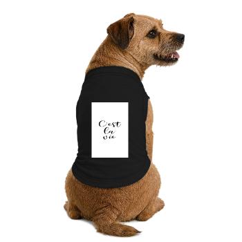 C'est la vie Poster Design - Premium Organic Hunde-T-Shirt - Schwarz - Hinten