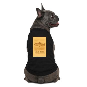 Empreinte de truite calme sous la surface - T-shirt bio premium pour chien - noir - Dos