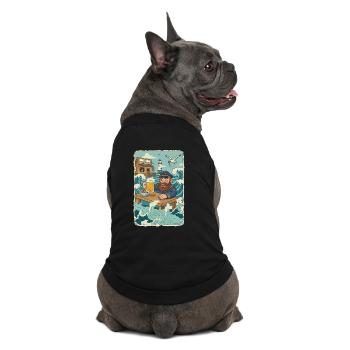 Last North Sea pub - Premium Organic Dog T-Shirt - black - Back