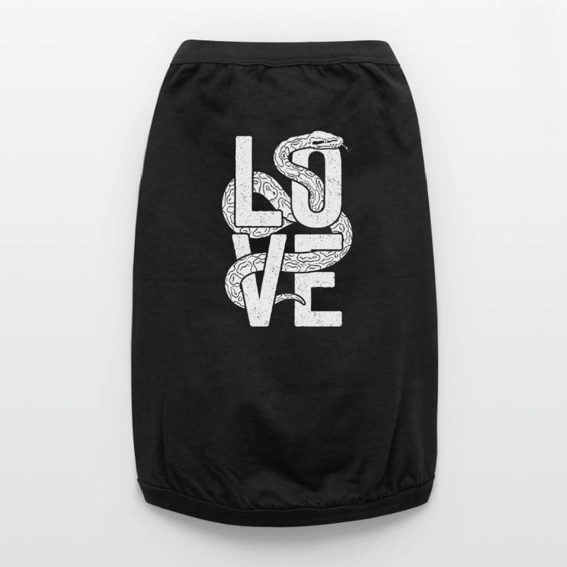 Königspython Schlangen LOVE Terrarium Python Premium Organic Hunde-T-Shirt