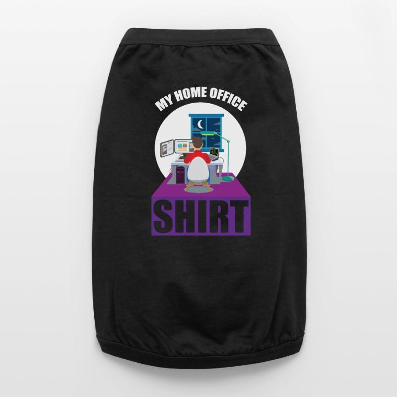 Codeur de nuit Programmeur Graphique de bureau T-shirt bio premium pour chien