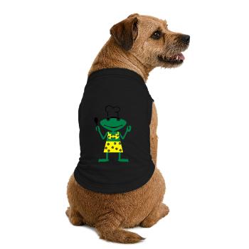 Cook frog - Premium Organic Dog T-Shirt - black - Back