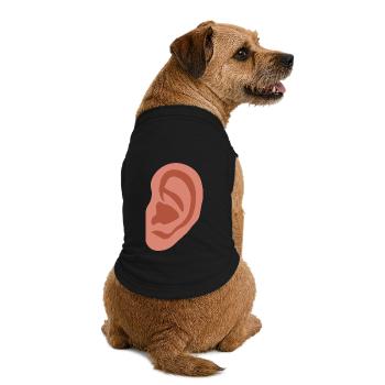 Großes Ohr - Premium Organic Hunde-T-Shirt - Schwarz - Hinten
