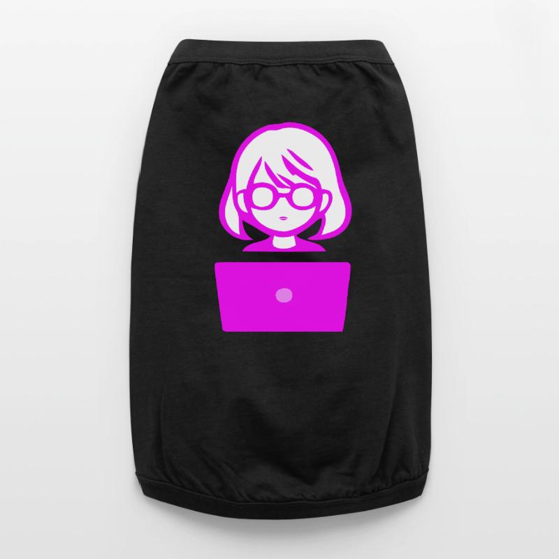 Woman with Computer Programmer Coder Premium Organic Dog T-Shirt