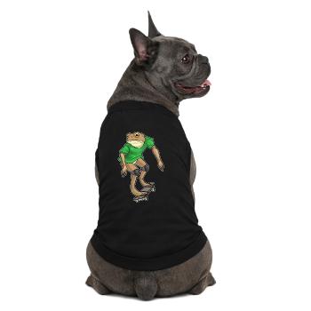 Frog Skater Skateboard - T-shirt bio premium pour chien - noir - Dos