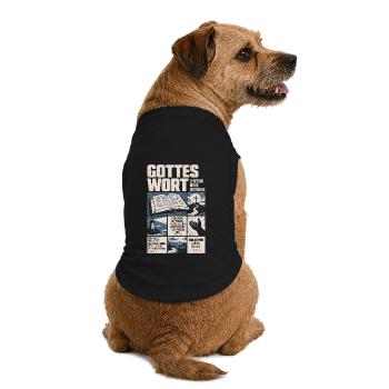 Gottes Wort lebendig wahr beständig - Premium Organic Hunde-T-Shirt - Schwarz - Hinten