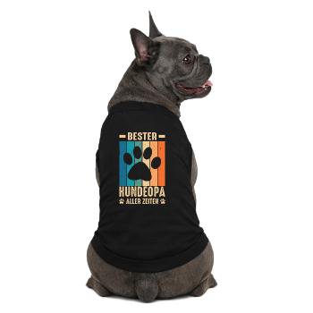 Hundeopa Geschenke Hundeliebhaber Hunde - Premium Organic Hunde-T-Shirt - Schwarz - Hinten