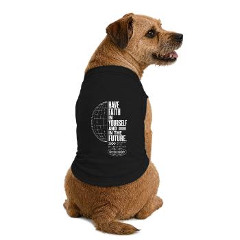 Believe in yourself and the future - Premium Organic Dog T-Shirt - black - Back