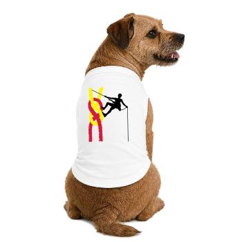 climbing - Premium Organic Hunde-T-Shirt - Weiß - Hinten