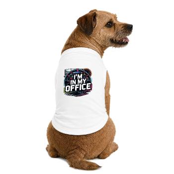 Ich bin in meinem Büro - Premium Organic Hunde-T-Shirt - Weiß - Hinten