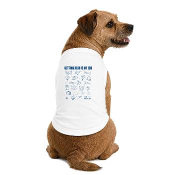 Luftfahrt Doodle Icons für Piloten - Premium Organic Hunde-T-Shirt - Weiß - Hinten