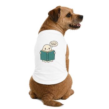 Gebuchte Geisterlesung: Ruhige Bibliotheksstimmung - Premium Organic Hunde-T-Shirt - Weiß - Hinten