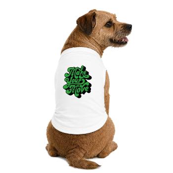 Mach deinen Schritt – Retro Handtext - Premium Organic Hunde-T-Shirt - Weiß - Hinten