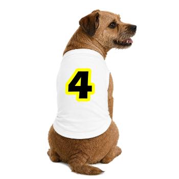 4 Symbole numérique - T-shirt bio premium pour chien - blanc - Dos