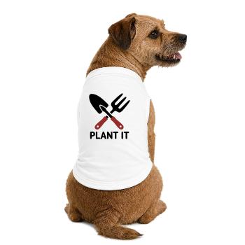 Garden Tool Plant It Logo - Premium Organic Dog T-Shirt - white - Back