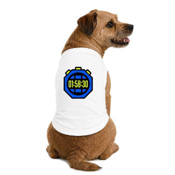 Chronomètre Meilleur Temps Semi-marathon - T-shirt bio premium pour chien - blanc - Dos