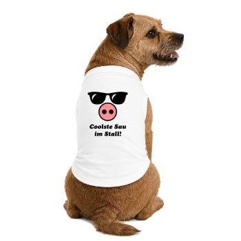 Coolste Sau Im Stall! (Cool) - Premium Organic Hunde-T-Shirt - Weiß - Hinten