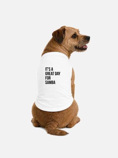 Samba Samba Samba - Premium Organic Hunde-T-Shirt - Weiß