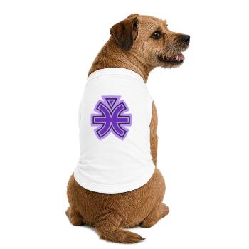 Symbole tribal des Poissons et de l’Eau - T-shirt bio premium pour chien - blanc - Dos