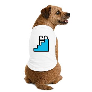  Pool Leiter Schwimmbad Icon - Premium Organic Hunde-T-Shirt - Weiß - Hinten