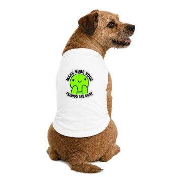 Assurez-vous que vos amis vont bien Logo de citation des amis - T-shirt bio premium pour chien - blanc - Dos