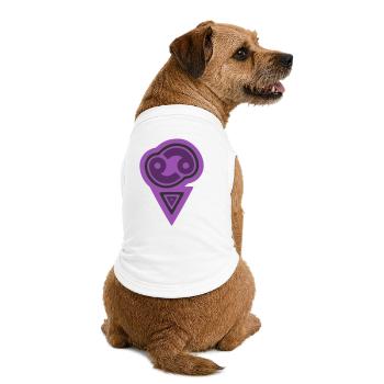 Tierkreis-Stammeskrebs und Wasser - Premium Organic Hunde-T-Shirt - Weiß - Hinten