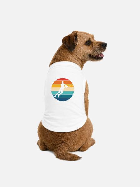 Tennis - Premium Organic Hunde-T-Shirt - Weiß