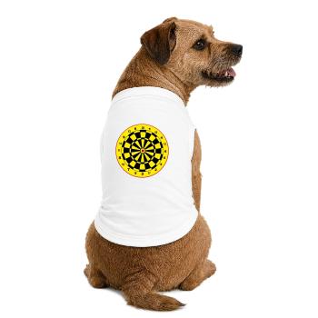 Fléchettes, fléchettes, fléchettes, autocollants, jeu de fléchettes - T-shirt bio premium pour chien - blanc - Dos