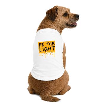 Be The Light Motivierend Positivität Spruch Logo - Premium Organic Hunde-T-Shirt - Weiß - Hinten