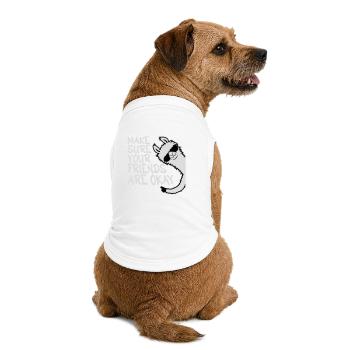 Make Sure Your Friends Are Okay Lama Sonnenbrille - Premium Organic Hunde-T-Shirt - Weiß - Hinten