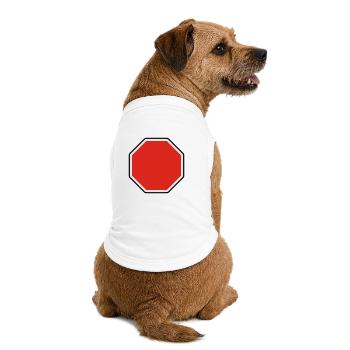 verkehrsschild - für eigenen text - Premium Organic Hunde-T-Shirt - Weiß - Hinten