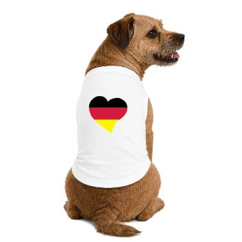 German heart - Premium Organic Dog T-Shirt - white - Back