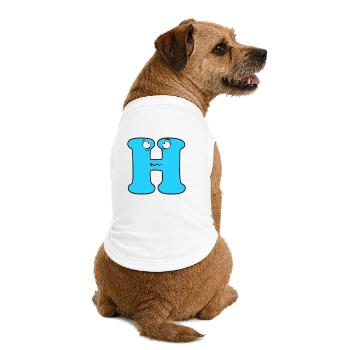 H - Premium Organic Hunde-T-Shirt - Weiß - Hinten
