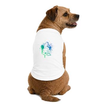 Characterful motocross design - Premium Organic Dog T-Shirt - white - Back