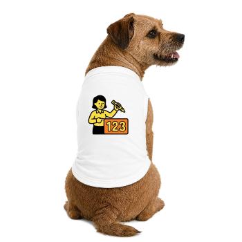 Lehrerin Mathe 123 Schule - Premium Organic Hunde-T-Shirt - Weiß - Hinten