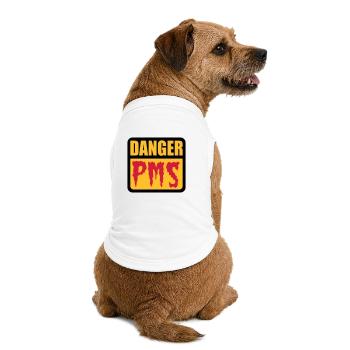 Danger PMS - Premium Organic Hunde-T-Shirt - Weiß - Hinten