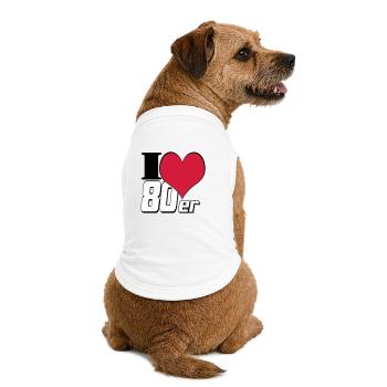 80er Party Retro Fun , Motto Party Shirt 80er (25) - Premium Organic Hunde-T-Shirt - Weiß - Hinten