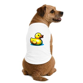 Caneton Canard Canard Canard - T-shirt bio premium pour chien - blanc - Dos