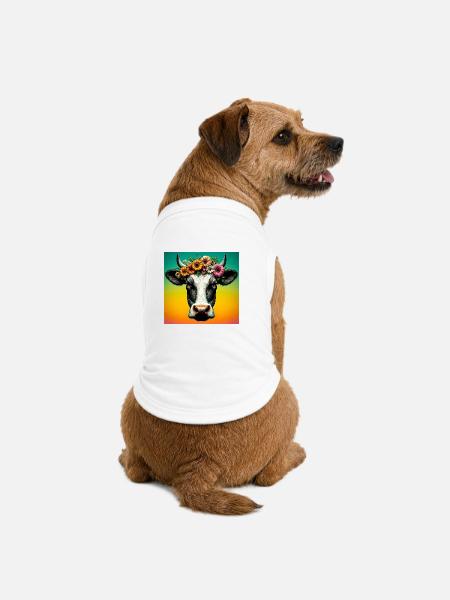 Kuh - Premium Organic Hunde-T-Shirt - Weiß