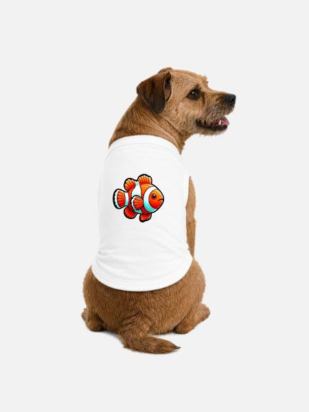 Clownfisch - Premium Organic Hunde-T-Shirt - Weiß