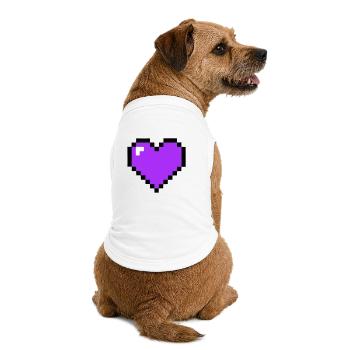 Santé 8-bit du cœur du Pixel - T-shirt bio premium pour chien - blanc - Dos