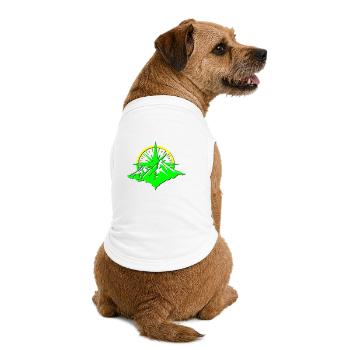 Compass With Mountain Silhouette - Premium Organic Hunde-T-Shirt - Weiß - Hinten